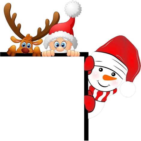 Décoration de coin de porte de Noël – Père Noël (avec ruban adhésif double face) (1/5)