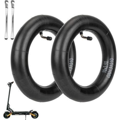 Lot de 2 chambres à air 10x2,5, à 90 degrés, pour trottinettes Nanrobot D4 Plus D6+ Gotrax Gmax Ultra Mantis 10 Pro SE Kugoo M4 Zero 10X VSETT (1/2)