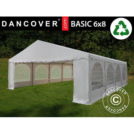 Marquee Basic 6x8 m PVC 700, White - Dancover (1/2)