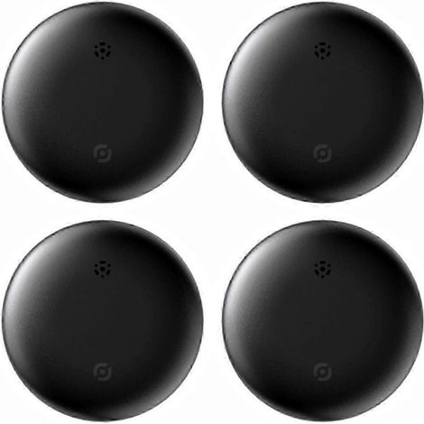 Traceurs GPS pour clés et porte-clés compatibles iOS (noir) - lot de 4 (1/5)