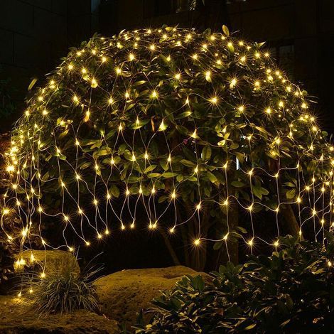 SWANEW Rete di Luci a LED. LED Catene Luminose 8 Modalità Impermeabile Energetico. Dimmerabile per Casa GiardinoTerrazza DIY Bianco caldo 3x2M