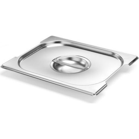 Couvercle Gastronorme GN 1/2 - 325 x 265 mm - Acier Inoxydable AISI 201 - Pour Stockage Alimentaire - 1 Pièce (1/2)