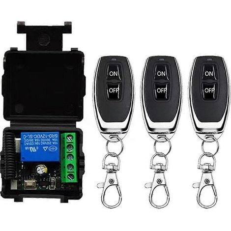 433-MHz-Funkfernbedienungsschalter, 12-V-Fernbedienungsrelais für Garagentormotor und Lichtsteuerung (1/5)