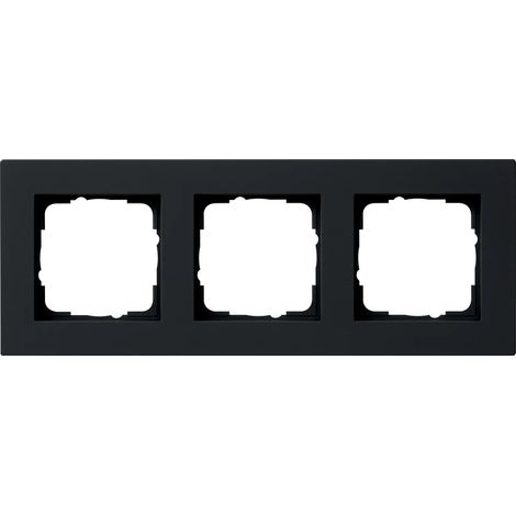 Gira Cornice di copertura 3f piatto Gira E2 Schwarz m [0213095], 0213 095