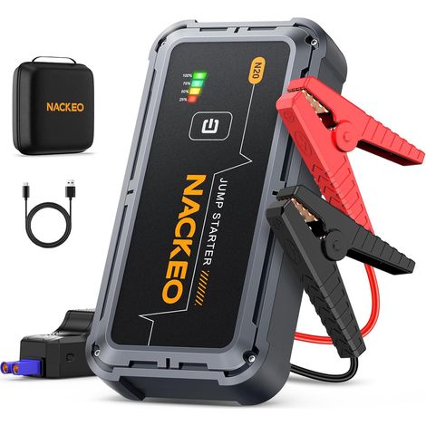 7000A Booster Batterie Voiture 12V Démarreur Batterie Voiture (Tous Moteurs Essence et Jusqu’à 10 L Diesel) avec Câbles de Démarrage et Lampe Torche LED Booster Batterie pour SUV Camions et Motos (1/5)