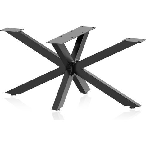 XPOtool Pied de Table Spider - 980 x 580 x 430 mm / capacité de charge 200 kg - couleur Noire - en Acier - Piètement en Forme d'Araignée avec Pieds croisés Support Surface Travail Salle à manger