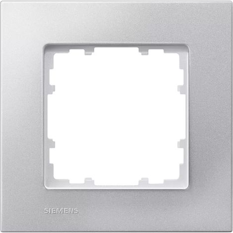 Siemens DELTA miro Rahmen 1-fach Farbe aluminiummetallic Abmessungen 90x 90mm 5TG11111 (1/2)