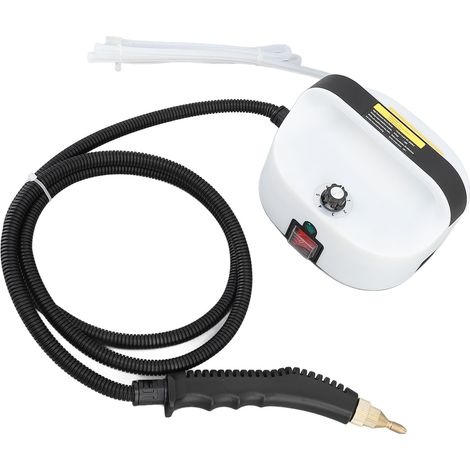 Nettoyeur à vapeur à main pressurisé haute température avec brosses pour sol voiture cuisine salle de bain noir blanc 220V prise UE (1/5)
