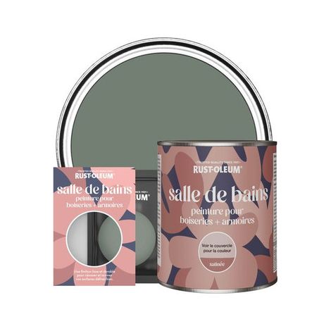 Peinture pour Boiseries & Armoires de Salle de Bains, Finition Satinée - Sérénité (1/3)