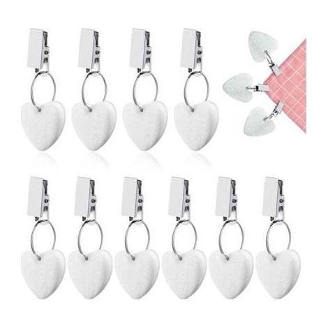 10pcs Poids de nappe - Marbre épais Pince nappe - Fête et mariage - Blanc (1/5)