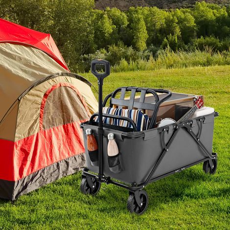 Heavy-Duty Wagon Cart w/ Adjustable Handlebar (1/5)