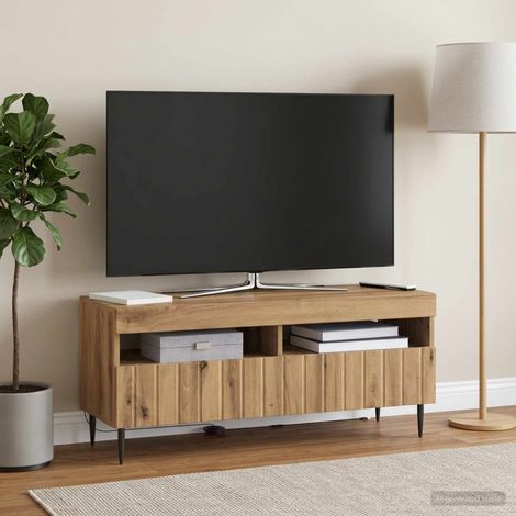 Beyamis Meuble TV LED en chêne massif et bois d'ingénierie (1/5)
