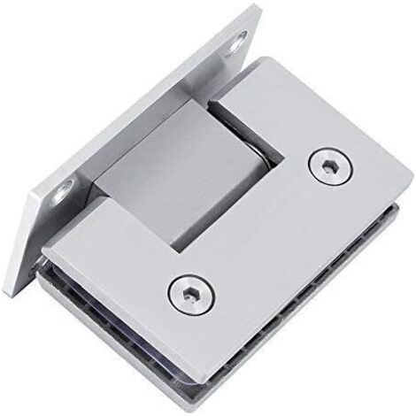 Charnière Pince de Porte Verre 90º Support Mural sans Cadre Clip pour Porte de Douche en Verre 8-10mm avec vis Accessoire (1/5)