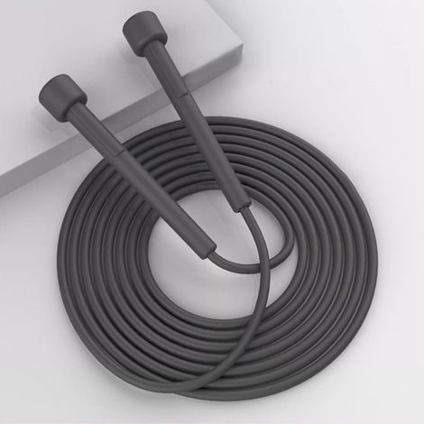 Corde à sauter professionnelle réglable et sécurisée pour enfants et étudiants, idéale pour l'entraînement et les examens. Couleur : Noir bijou. (1/5)