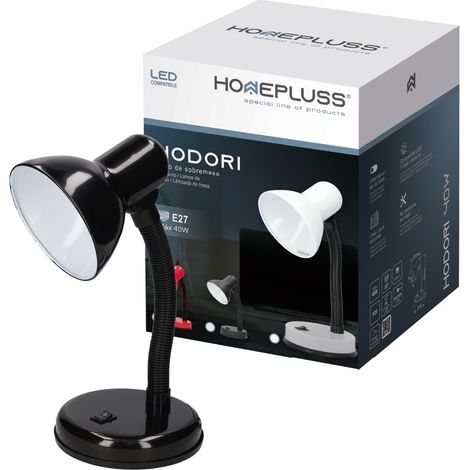 Flexo sobremesa Hodori E27 Negro (1/4)