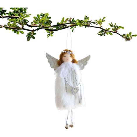 Ornements d'ange Pendentif Cloche en Peluche Fille  Décorations Sapin Noël Pour Arrière-cour, Porte Entrée, Fêtes, Jardin, Chambre Enfant, Mur, Plafond, Faveurs (1/5)
