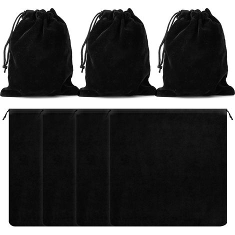 4pcs noir 18 x 18 pouces argent sac de rangement Kit, anti - goudron sac de rangement sac à bijoux, sac en tissu sac à main de garde en argent, idéal pour la protection des bijoux (1/5)