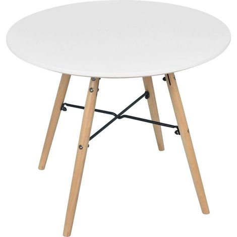 Table JUDY WILD JENA JUNIOR - D 60 x H 48 cm - MDF, bois - Blanc - Livraison gratuite (1/5)
