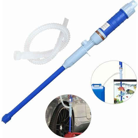Pompe à eau électrique Pompe à eau manuelle Pompe de refoulement de liquide Pompe de siphon de carburant portable à piles Pompe à essence portable pour voiture avec paille flexible (1/5)