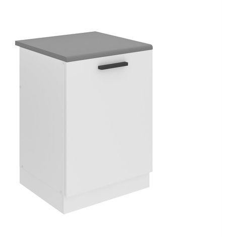BELINI Meuble Cuisine Bas avec Plan de Travail SDZ I Meubles de Cuisine - Taille: 51,6 x 60 x 85 cm I Meuble sous Evier - 1 Porte I Couleur : Blanc Mat
