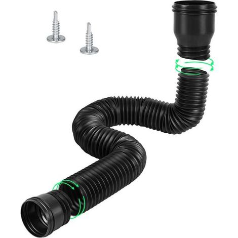 Rallonge Gouttière Flexible, Kit d'extension de gouttière, Ensemble D'Extension Ronde Pour Descente De 80/100 mm, Extension De Descente De 47 à 150 cm (1/5)