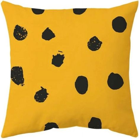 Taie D Oreiller - Coton Linen - Imprimé Léopard - Double Face - Pour Canapé Chaise Lit Bureau Extérieur - 40x40 cm (1/5)