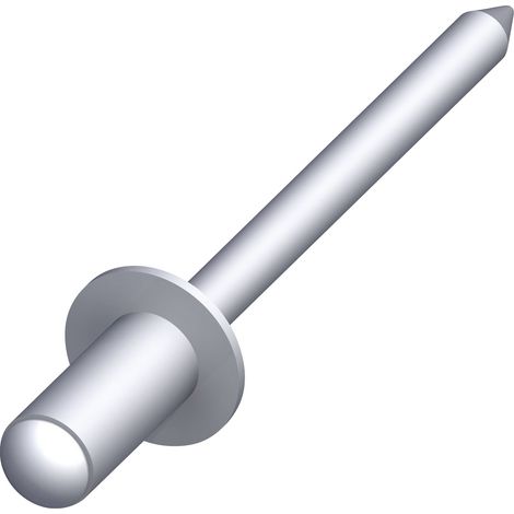 alfer Blindnieten 5 x 10 mm, Stahl Nietdorn Blindniete (1/2)