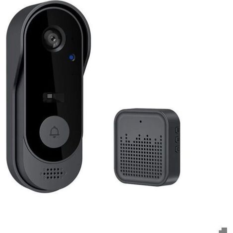 GDHZS- Sonnette WIFI-Sonnette vidéo sans fil avec caméra, intelligente HD Téléphone extérieur sonnerie de sécurité vidéo interphone IR (1/4)
