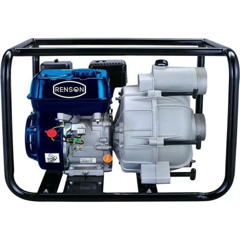Renson – Motopompe thermique auto-amorçante 45m3/h – Pour eaux chargées – Hauteur de relevage 30m – Débit max 45m3/h – Moteur essence 196cc (1/3)