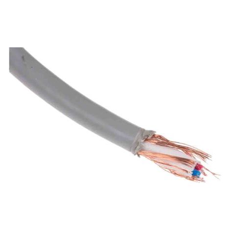 Câble audio 1 paire , 0,14 mm² Blindé Semi-conducteur, Multiconducteur, gaine Gris