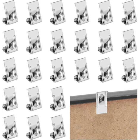 100 pinces pour cadres photo, pinces pour lit chauffant, crochets de suspension pour cadres photo (1/4)
