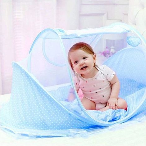 Moustiquaire pour Lit de Bébé, Moustiquaire Pliable pour Lit de Bébé, Moustiquaire de Tente Portable, Facile à Installer, Convient (1/5)
