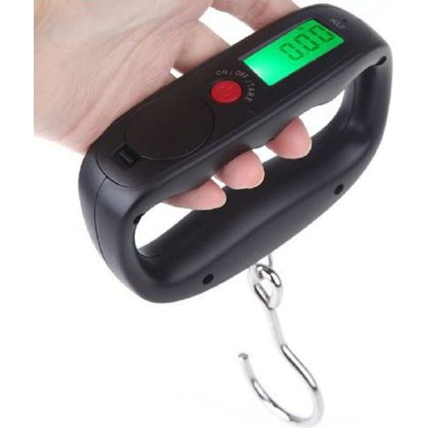 Bilancia elettronica portatile per bagagli, mini bilancia per bagagli con gancio, bilancia digitale per bagagli con display LCD, sensore ad alta precisione