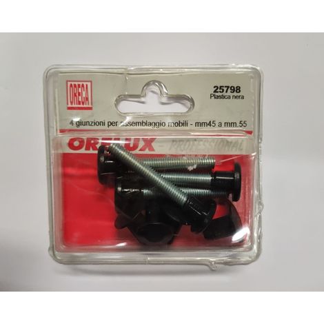 ORECA - GIUNZIONI PER ASSEMBLAGGIO MOBILI LUNGHEZZA DA 45 A 55MM FORO 8MM