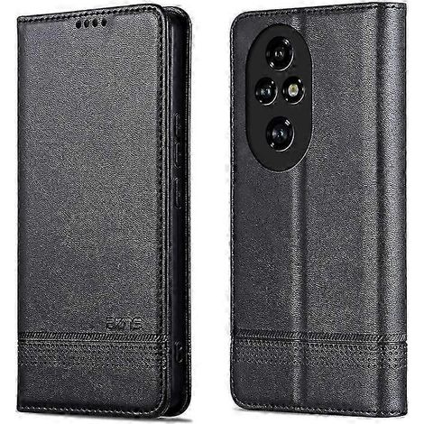 Magnetische Leder-Klapphülle für Honor 200, Schutzhülle kompatibel mit 5G-Smartphones, hochwertige Verarbeitung, Magnetverschluss, elegantes und robustes Design (1/5)