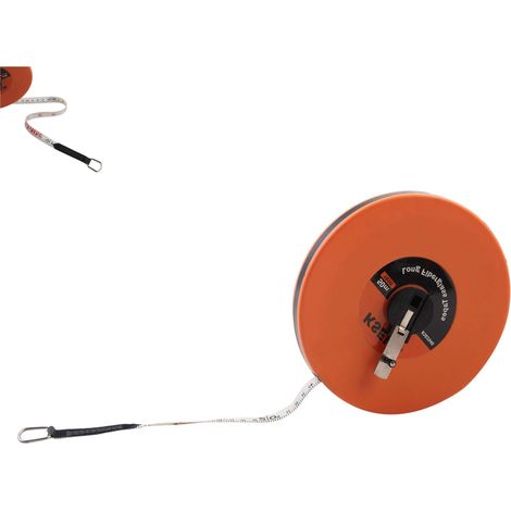 Mètre ruban 50 m avec manivelle rabattable, Ruban à mesurer en fibre 50 m (1/3)
