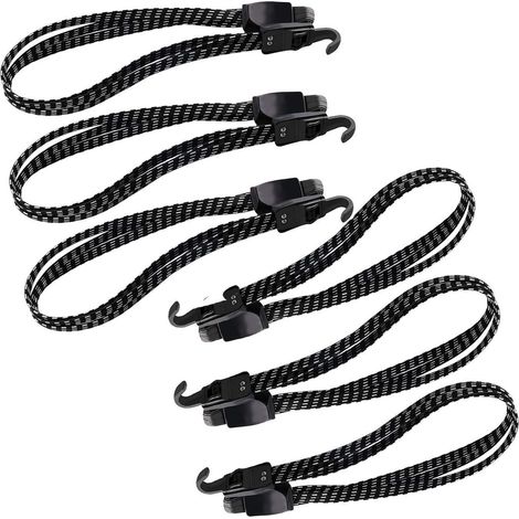 6er Set Gepäckspanner mit J-Haken, 3-in-1 Spanngurte für Motorrad, Fahrrad, Auto
