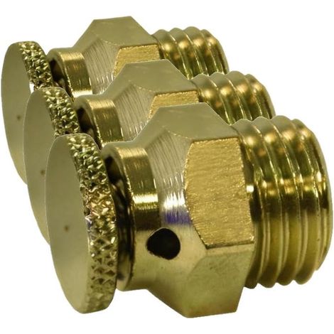 Boutté 1110024 V5 Purgeur de radiateur à volant ø 13 laiton 05 x 10 (Lot de 3)