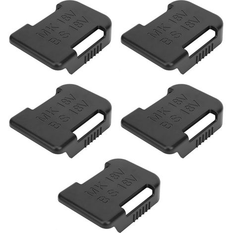 Support de rangement pour 5 batteries lithium 18V Makita, étagère murale avec fentes, fixation noire (1/5)