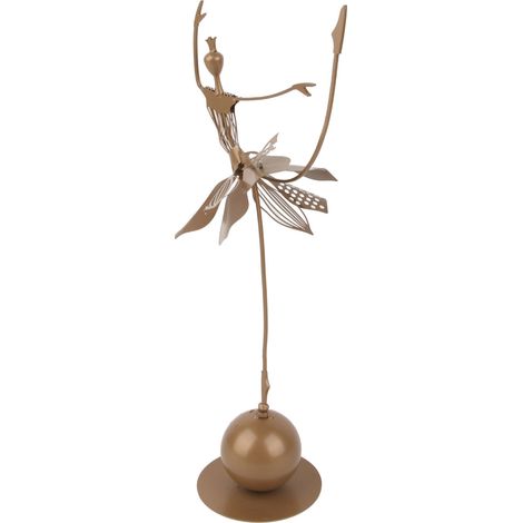 Figurine de Ballerine en Métal avec Papillon, Statue Décorative pour Salon ou Bureau, Cadeau Élégant pour Anniversaire ou Mariage (1/5)