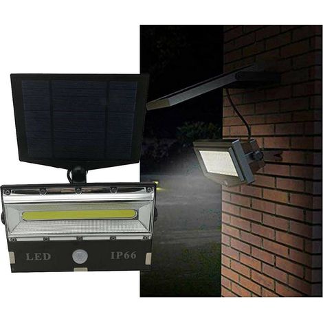 Spot Led Détecteur De Mouvement Et Panneau Solaire Rechargeable Lumière Blanche (1/5)