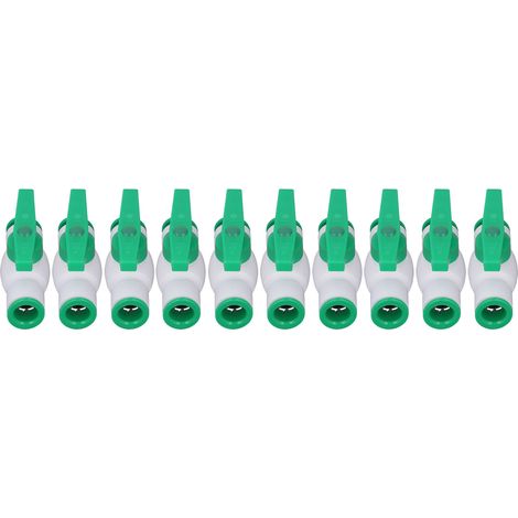 Lot de 10 vannes à billes droites à raccord rapide PPR 20mm pour réseau d'eau (1/5)