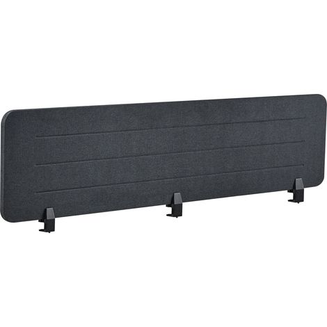 Schermo da tavolo PET Pannello Divisorio Tessuto imbottito 180 x 40 cm Grigio Scuro Ziggy (1/5)