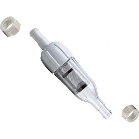 Poolreiniger-Teil 48-080 mit 2 Zufuhrschlauchmuttern D15, Ersatz für Polaris Zodiac 48-080 Inlineschleuse und universelle Wandanschlussfilter (UWF) Filtersieb 6-504-00