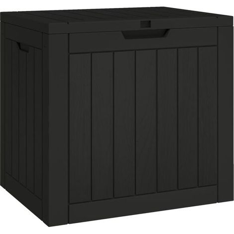 Boîte de Rangement Noire en Polypropylène 55,5x43x53 cm pour Jardin (1/5)