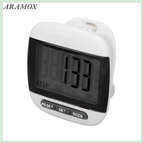 Compteur de pas précis Compteur de Pas pour Personnes Âgées Écran LCD Clair Podomètre de Marche beaute cellulite Noir (1/5)