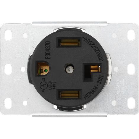 Connecteur d'alimentation femelle industriel à 4 broches, norme américaine 30 A 125 V/250 V (1/5)