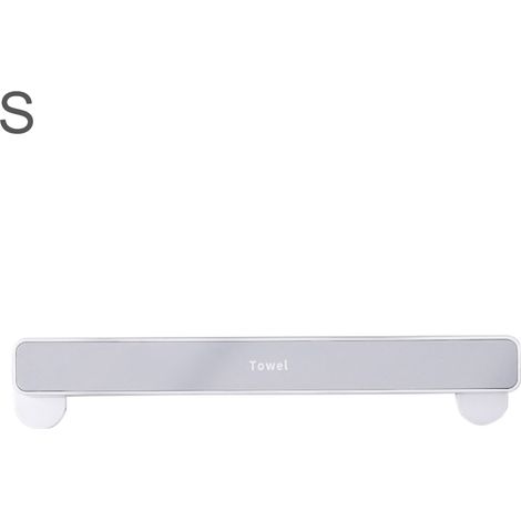 Toallero doble con ventosa [doble gancho] para baño y cocina, soporte de PPS+PP, fácil instalación sin taladrar, ahorra espacio, diseño moderno, negro o blanco, 46,3 cm (L) – 1 unidad