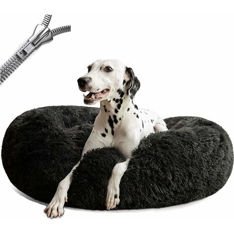 Panier pour chien, coussin anti-stress XXXL avec housse amovible, paniers et meubles pour chiens, lit rond et moelleux pour chiens, lavable et confortable (1/5)