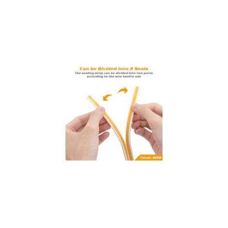 Confezione da 2 strisce sigillanti da 20 m, autoadesive, antiurto per porte, D-Profi, isolamento acustico e per porte e finestre - 9 mm x 6 mm - Crezuo